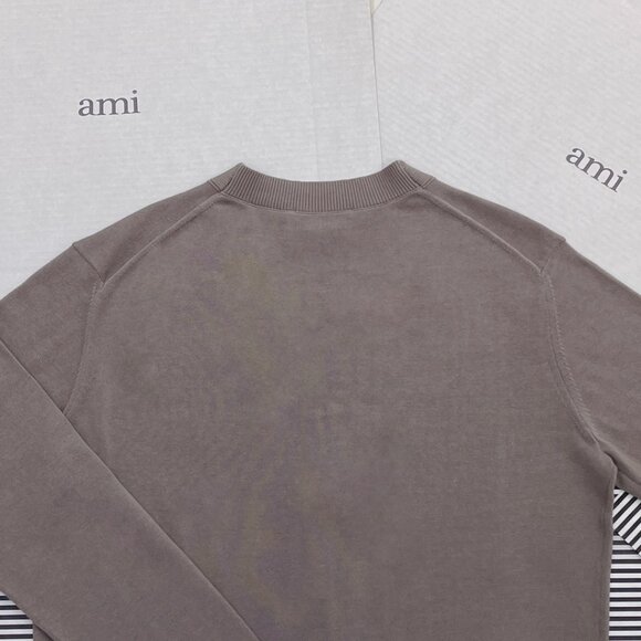 Ami Taupe Brown Cardigan sweater Unisex - Picture 6 of 6